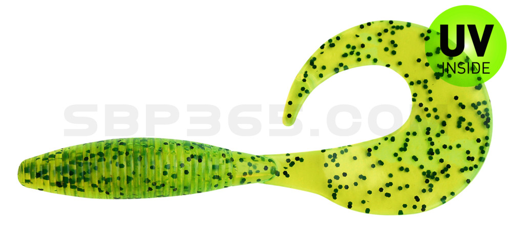 Super Grub 5" (ca. 11,5 cm) grün(chartreuse) glitter