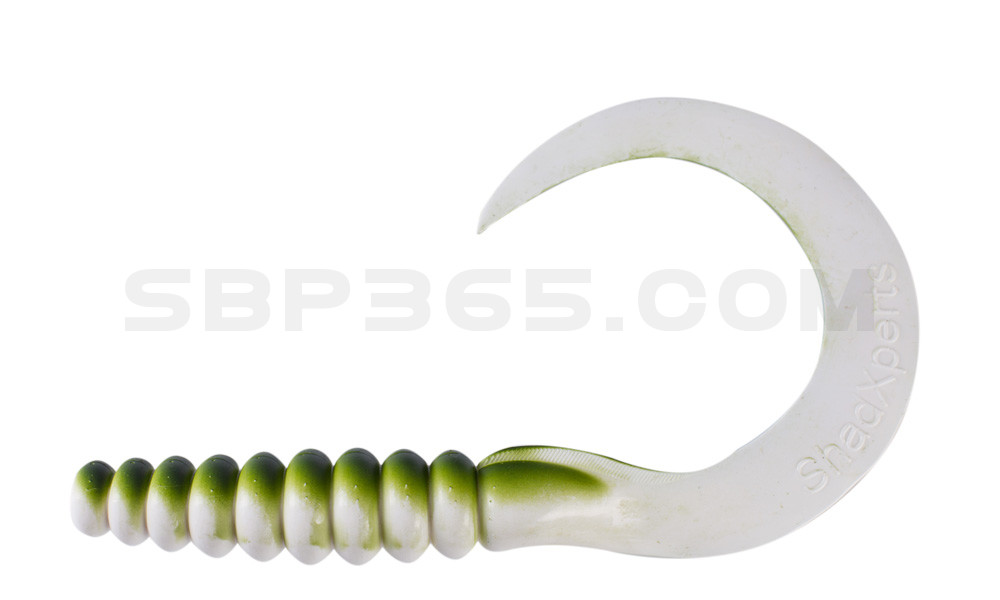 SX XXL Grub 11" (ca. 27 cm) reinweiss / boddengrün