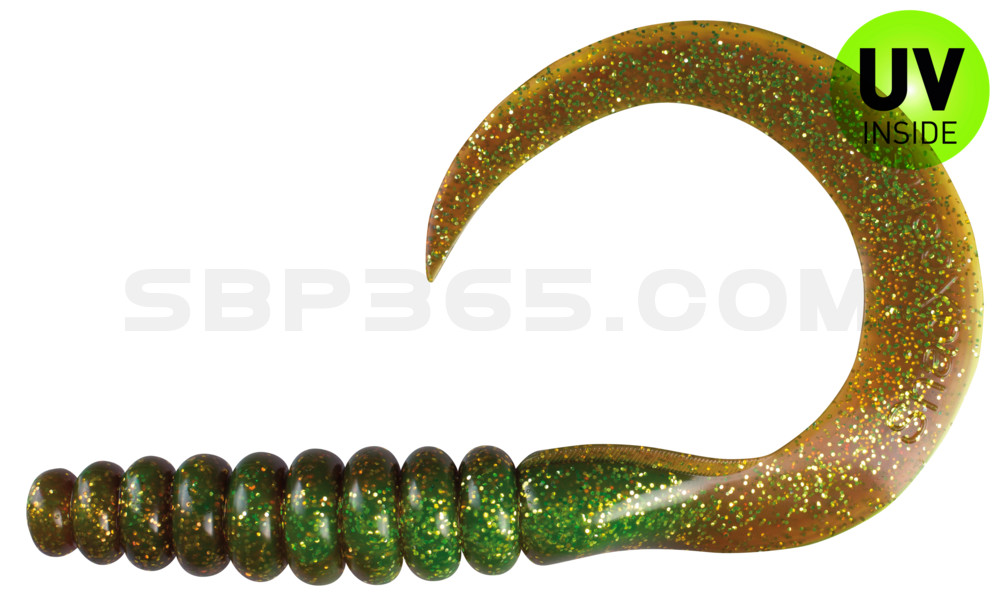 SX XXL Grub 11" grün (chartreuse)-Glitter / motoroil Glitter