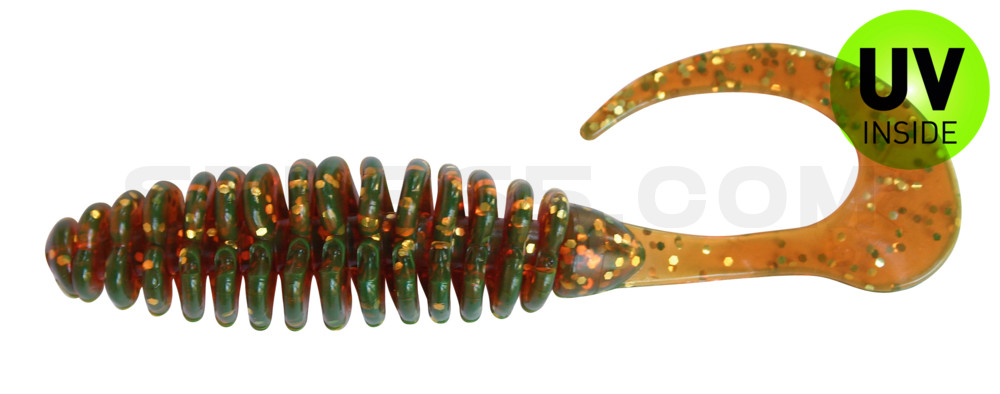 Turbotwister 3" (ca. 7,0 cm) motoroil gold-glitter