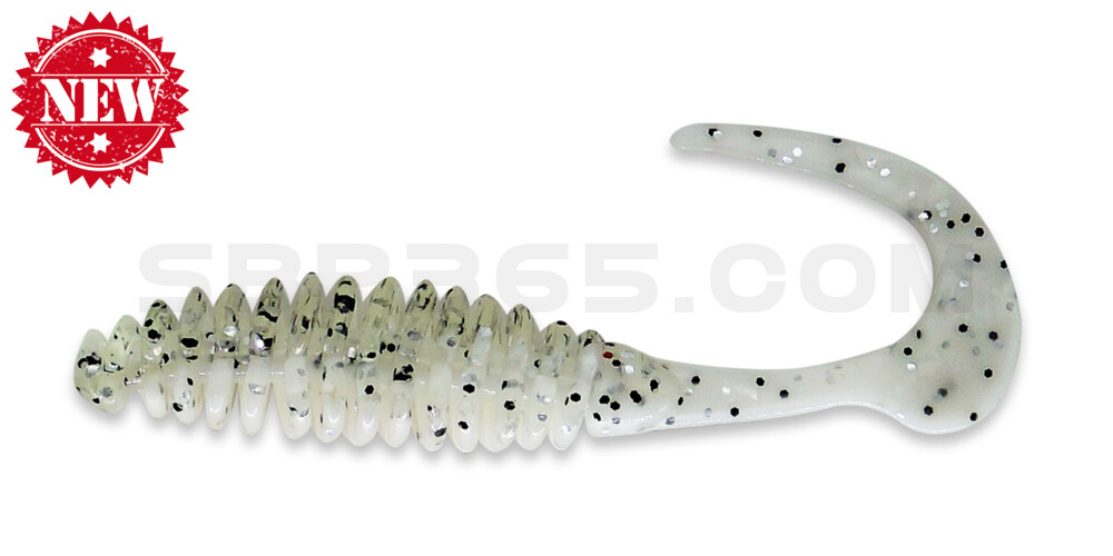 Turbotwister 5" (ca. 12,0 cm) reinweis / klar salt´n pepper Glitter