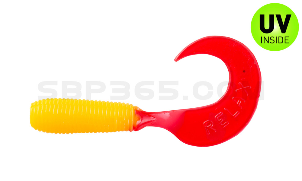 Twister 1" regulär (ca. 3,5 cm) gelb / red tail