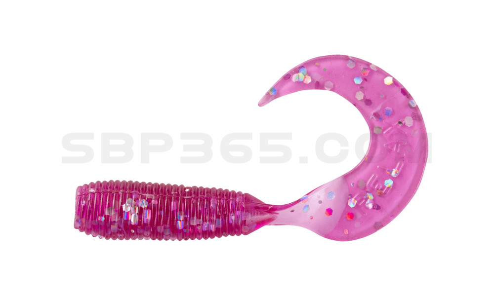 Twister 1" regulär (ca. 3,5 cm) violett transparent glitter