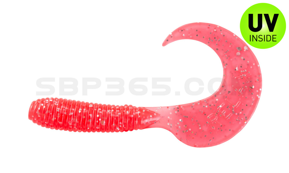 Twister 2,5" regulär (ca. 6,0 cm) feuerrot glitter