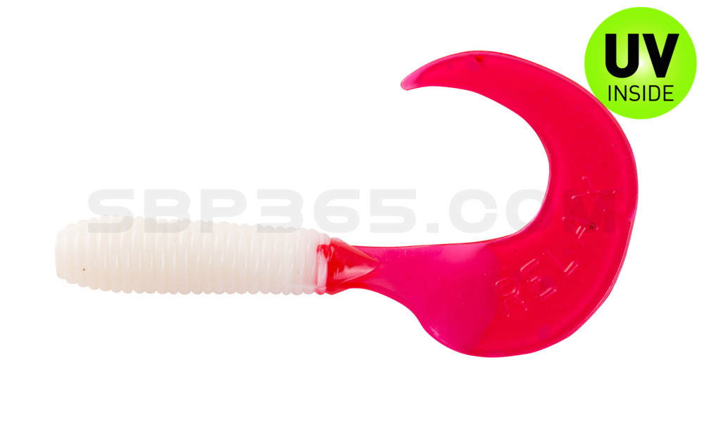 Twister 2,5" regulär (ca. 6,0 cm) reinweiß / red tail