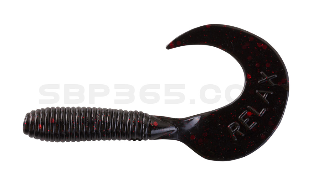 Twister 2,5" regulär (ca. 6,0 cm) schwarz rot glitter