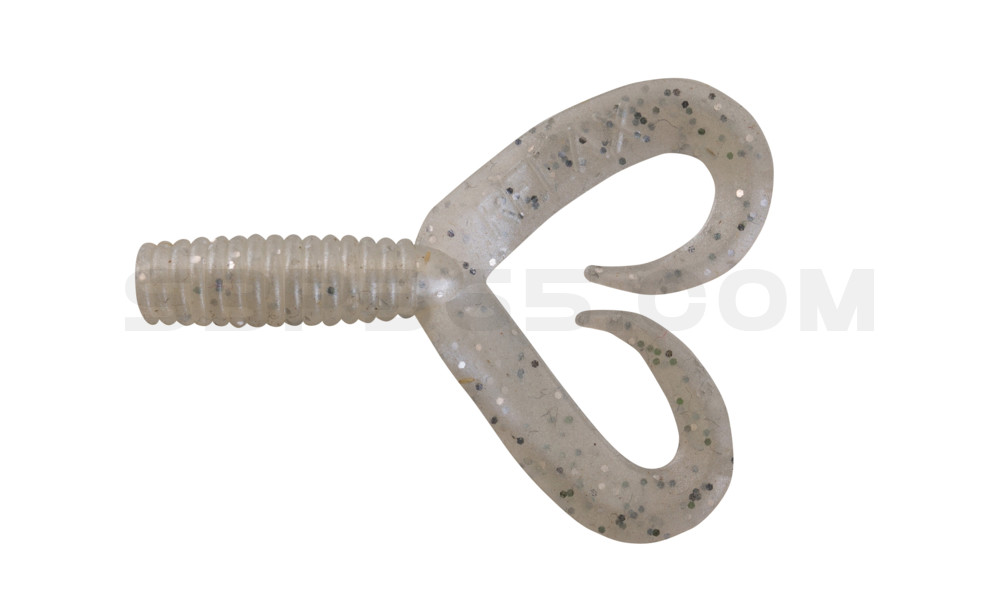 Twister 2" Doubletail regulär (ca. 4,5 cm) perlweiss glitter