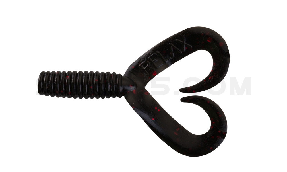 Twister 2" Doubletail regulär (ca. 4,5 cm) schwarz rot glitter