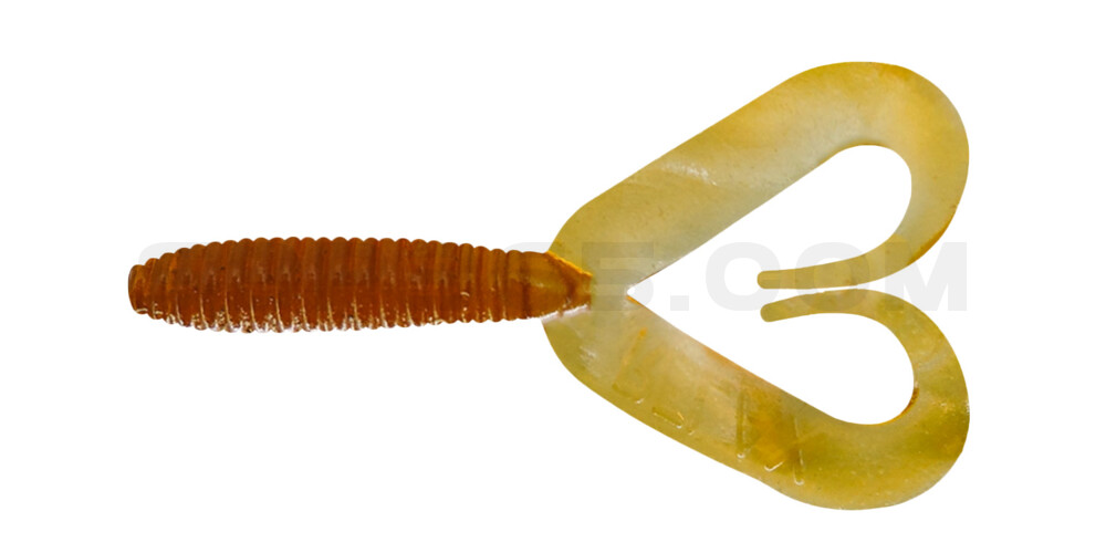 Twister 3" Doubletail regulär (ca. 9,0 cm) klar bernstein