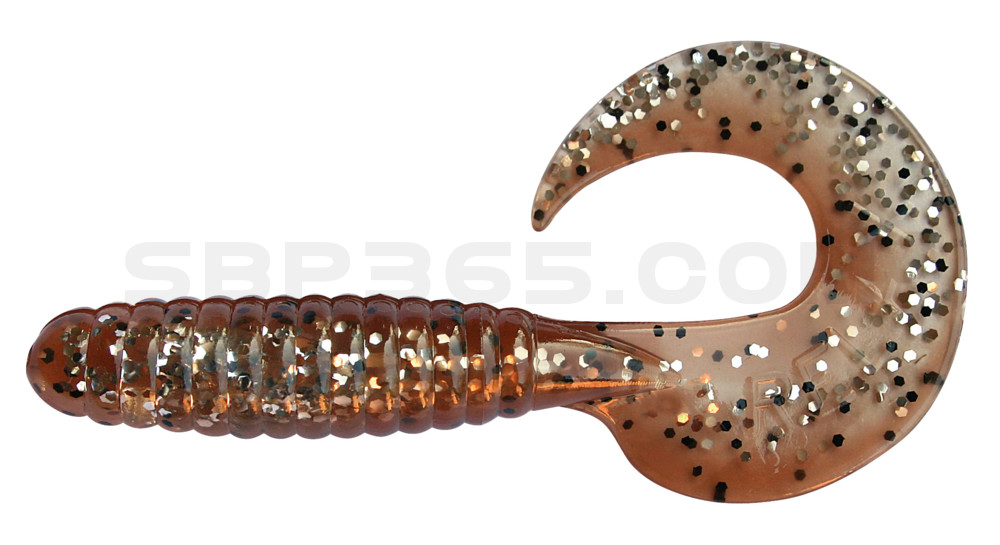 Twister 4" laminiert (ca. 8,0 cm) klar silber glitter / braun-glitter