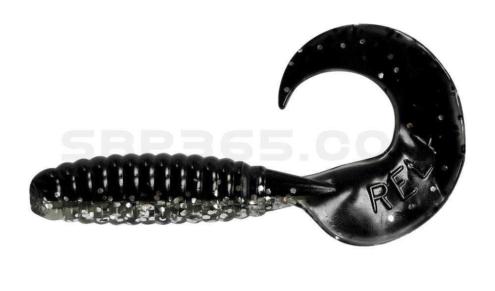 Twister 4" laminiert (ca. 8,0 cm) klar silber glitter / schwarz