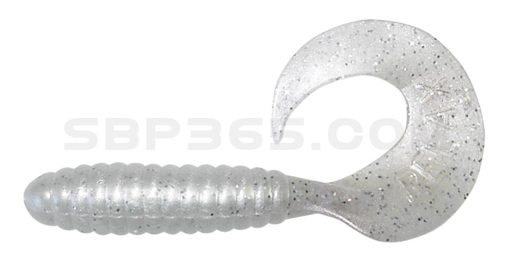 Twister 4" regulär (ca. 8,0 cm) perlweiss glitter