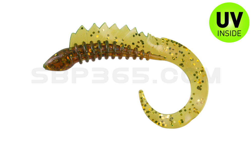 Viper 6" (ca. 15,0 cm) motoroil gold glitter