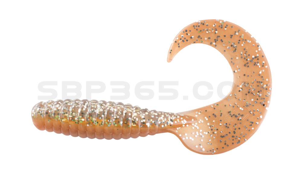 Xtra Fat Grub 5,5" laminiert (ca. 13,0 cm) klar silber glitter / braun-glitter