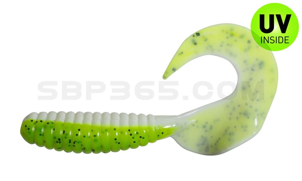 Xtra Fat Grub 5,5" laminiert (ca. 13,0 cm) reinweiss / Baby Bass