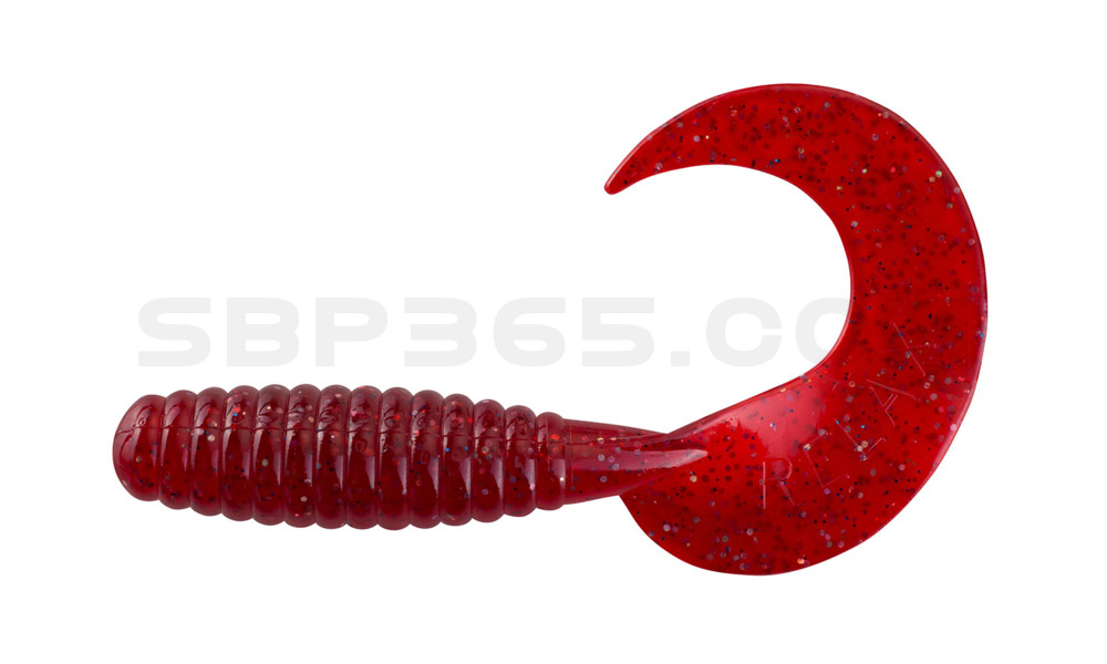 Xtra Fat Grub 5,5" regulär (ca. 13,0 cm) rot transparent glitter