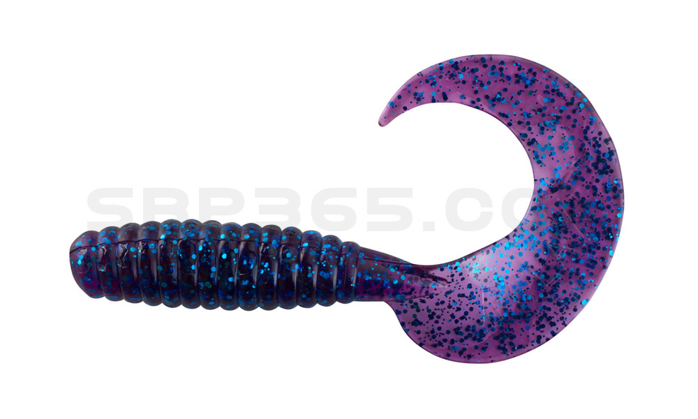 Xtra Fat Grub 5,5" regulär (ca. 13,0 cm) violett transparent glitter