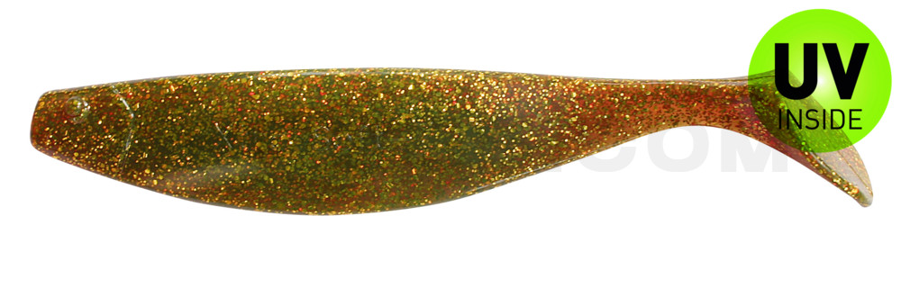 Xtra-Soft 6" (ca. 16,0 cm) motoroil-gold-Glitter