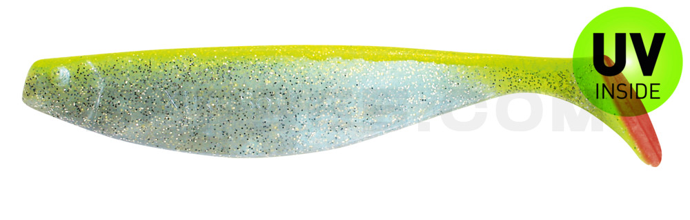 Xtra-Soft 7" (ca. 18,0 cm) blauperl-Glitter / fluogelb