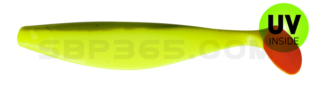Xtra-Soft 7" (ca. 18,0 cm) fluogelb / boddengrün