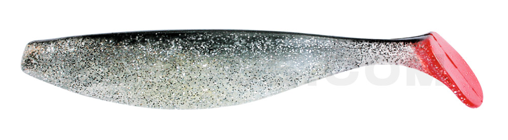 Xtra-Soft 7" (ca. 18,0 cm) klar silber-Glitter / schwarz