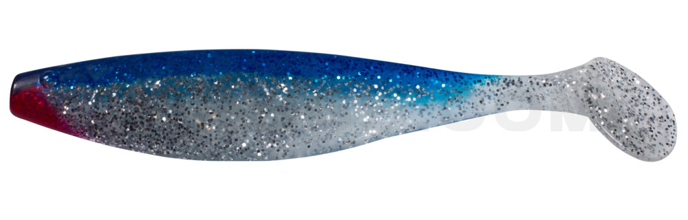 Xtra-Soft 9" (ca. 23,0 cm) klar silber-Glitter / blau