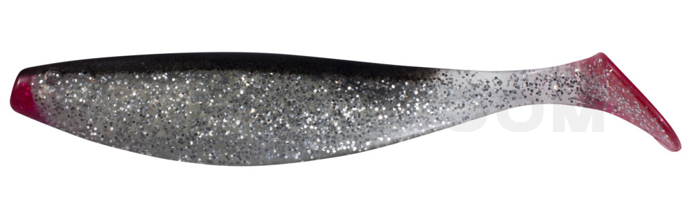 Xtra-Soft 9" (ca. 23,0 cm) klar silber-Glitter / schwarz